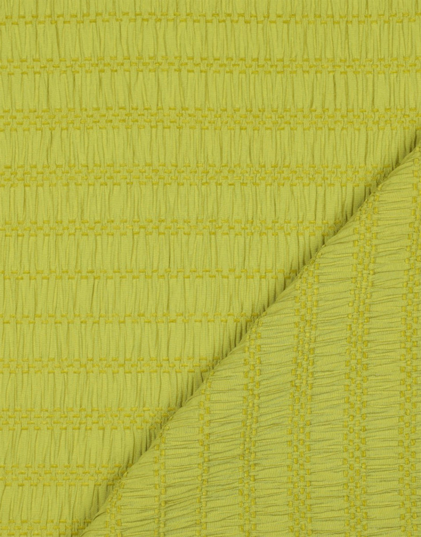 Lime Chenille Jacquard Fabric