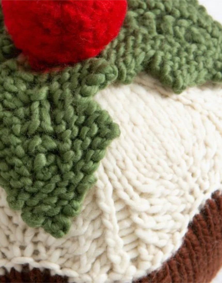 Christmas Pudding & Garland Knitting Kit, Wool Couture