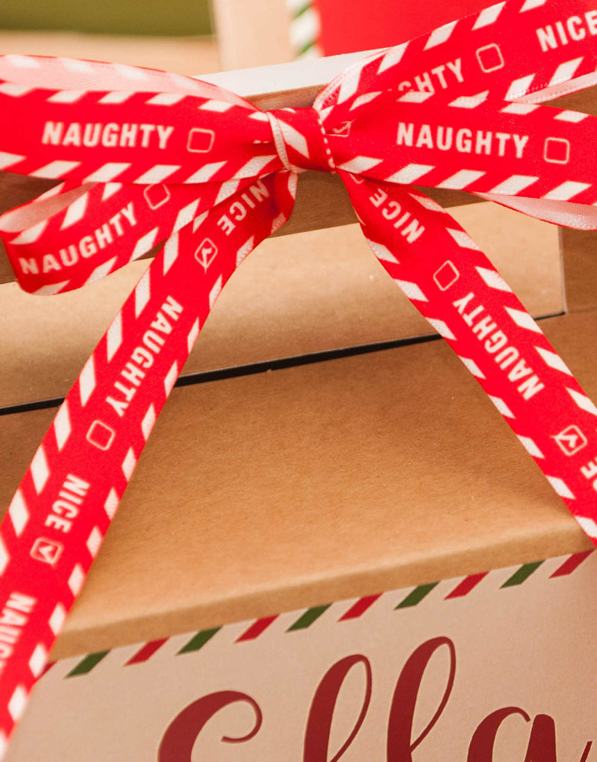 Naughty or Nice Christmas Ribbon, 15mm