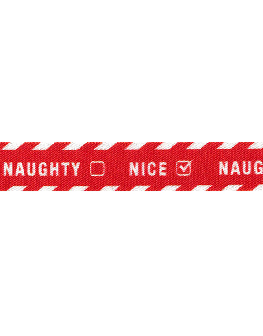 Naughty or Nice Christmas Ribbon, 15mm