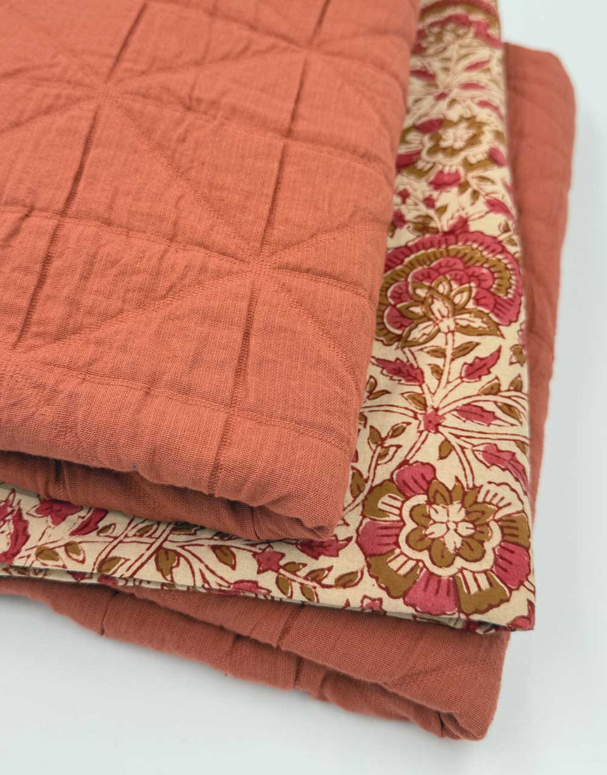 Clothkits® Reversible Boxy Jacket Kit - Quilted Cotton Jacquard & Bagru Block Print