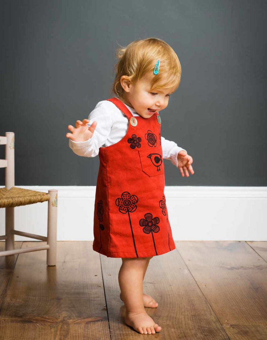 Clothkits Pinafore Dress Meadow Pinny Dress, Children's Clothkits Dressmaking Kit, Ages 1-2 15640