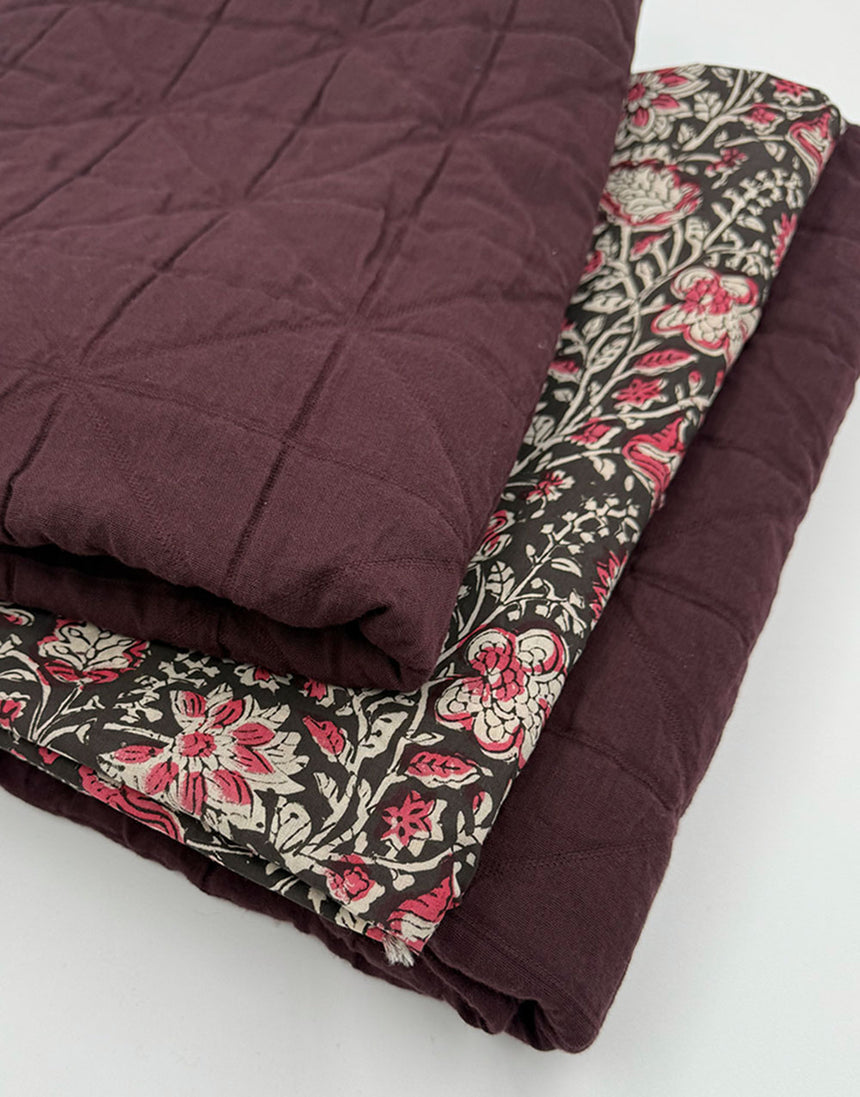 Clothkits® Reversible Boxy Jacket Kit - Quilted Cotton Jacquard & Bagru Block Print