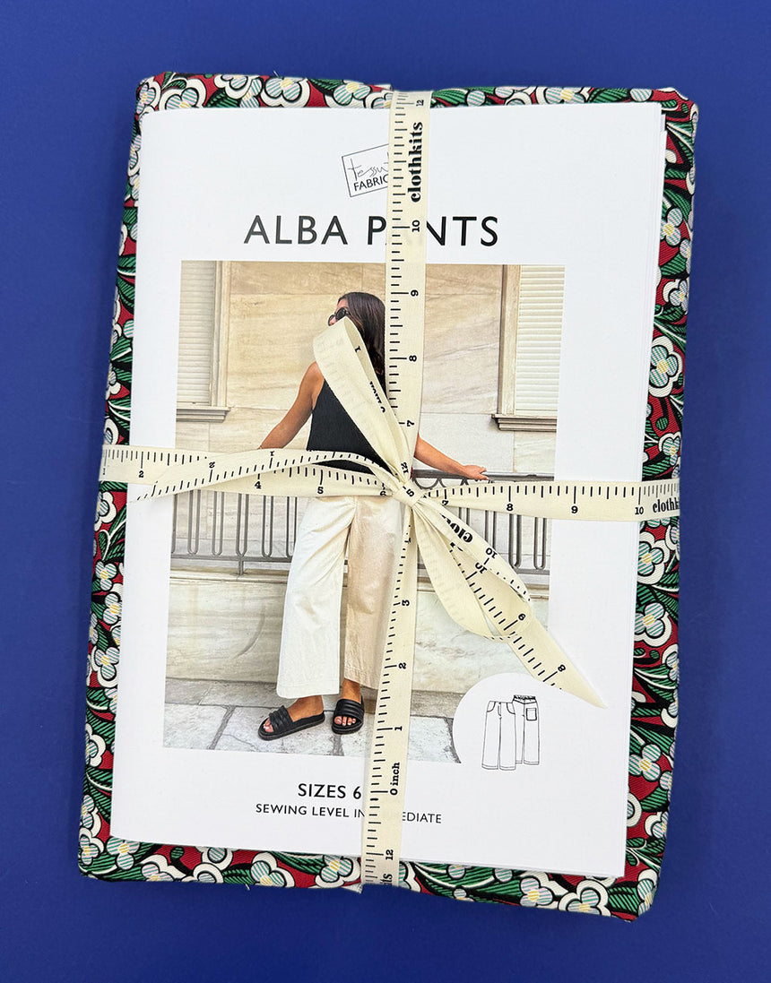 Liberty Cotton Drill Alba Trousers Complete Dressmaking Kit, Tessuti