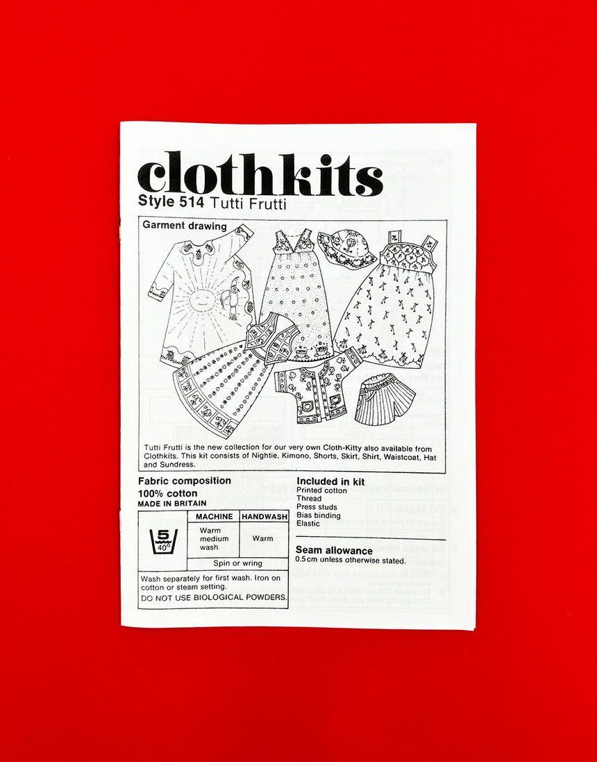 Clothkits® Tutti Frutti Rag Doll Clothing Set Sewing Kit