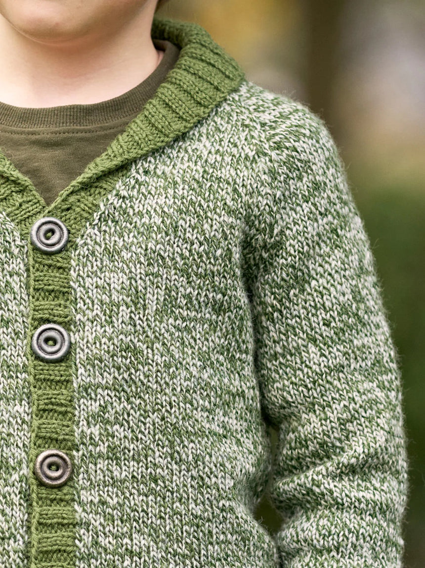 Clover Shawl Collar Knitting Pattern for ColourLab Twist DK Yarn