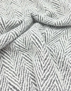 Remnant 85cm - Grey Herringbone Comfy Knit Fabric