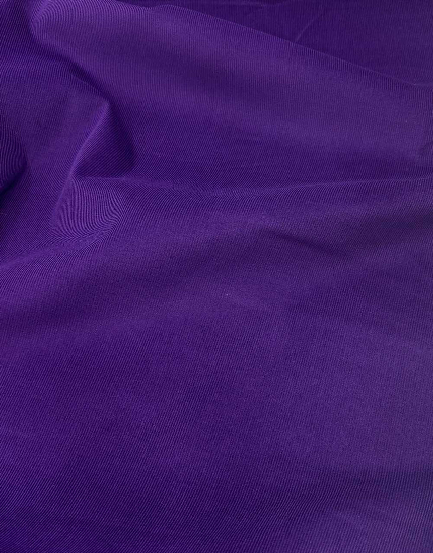 Purple Cotton 21 Wale Cotton Needlecord Fabric