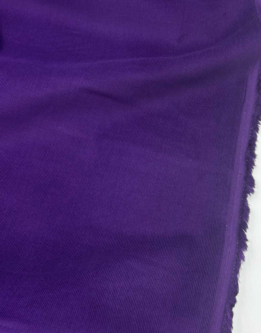 Purple Cotton 21 Wale Cotton Needlecord Fabric