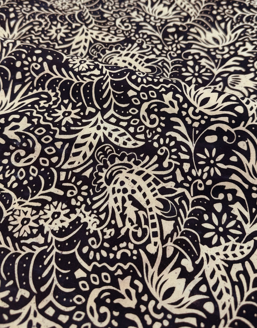 Botanical Ink Handcrafted Batik Cotton Fabric