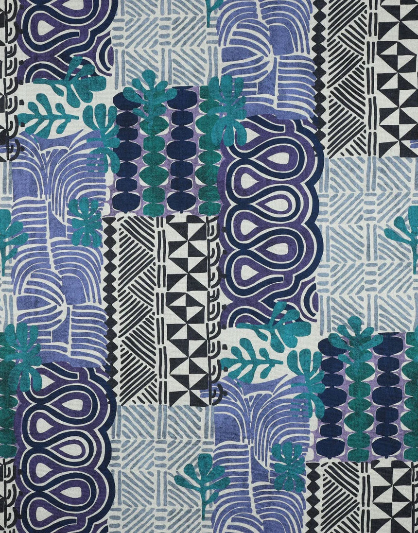 Remnant 1.45m - Indigo Ritual Cotton Canvas Fabric