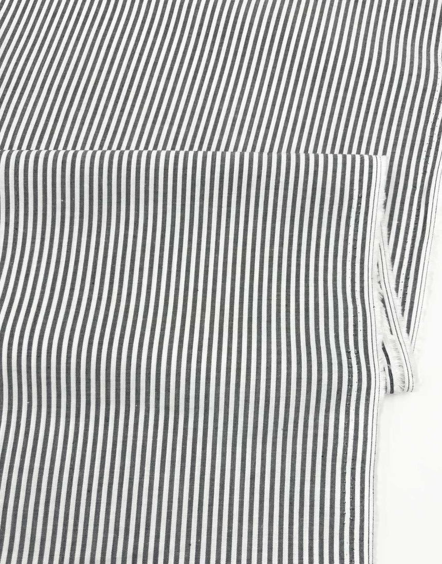 Black Stripe Yarn Dyed Cotton Fabric