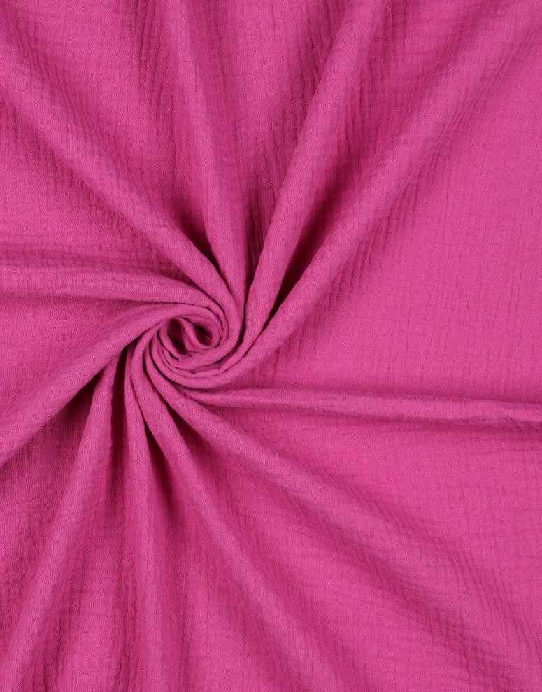 Remnant 1m - Cerise Cotton Organic Double Gauze