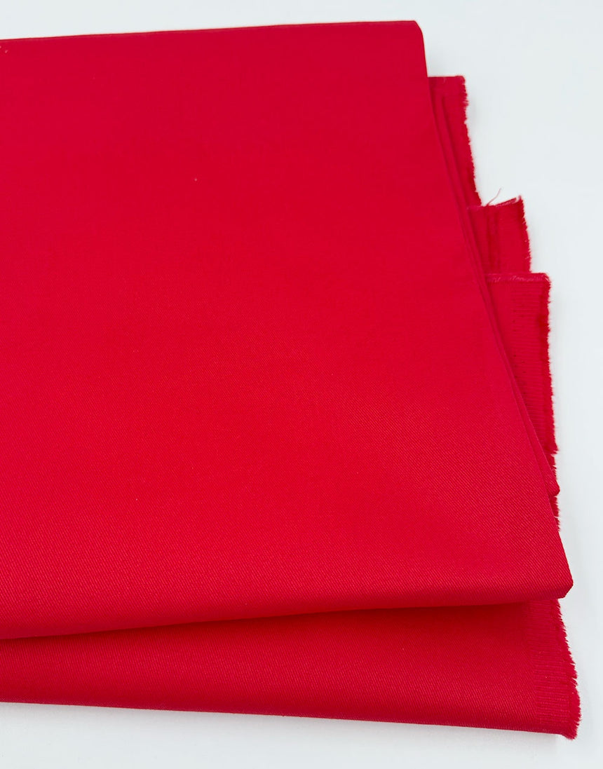 Red Cotton Drill Fabric