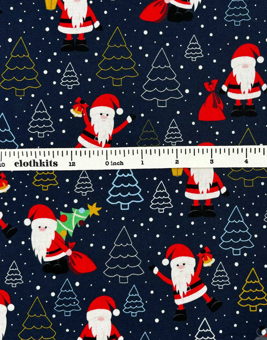 Santa Christmas Jersey Fabric