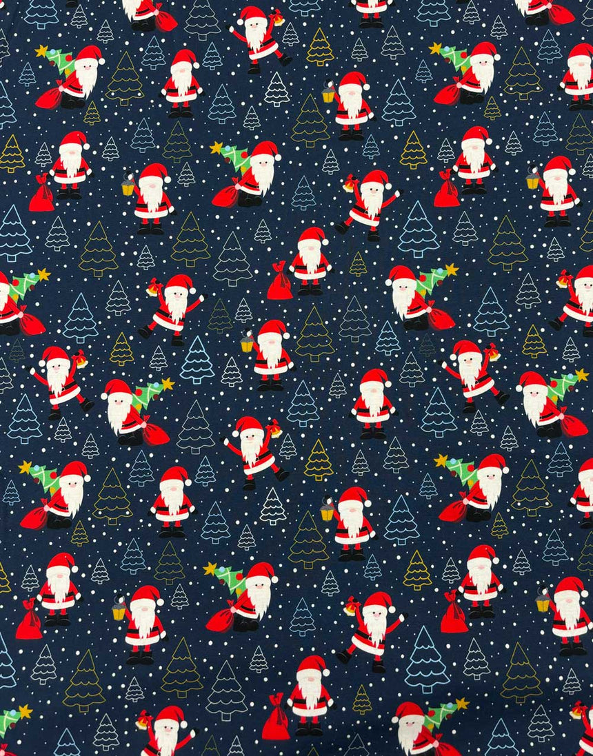 Santa Christmas Jersey Fabric