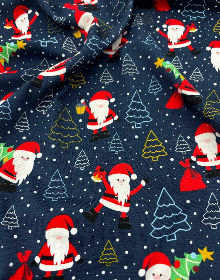 Santa Christmas Jersey Fabric