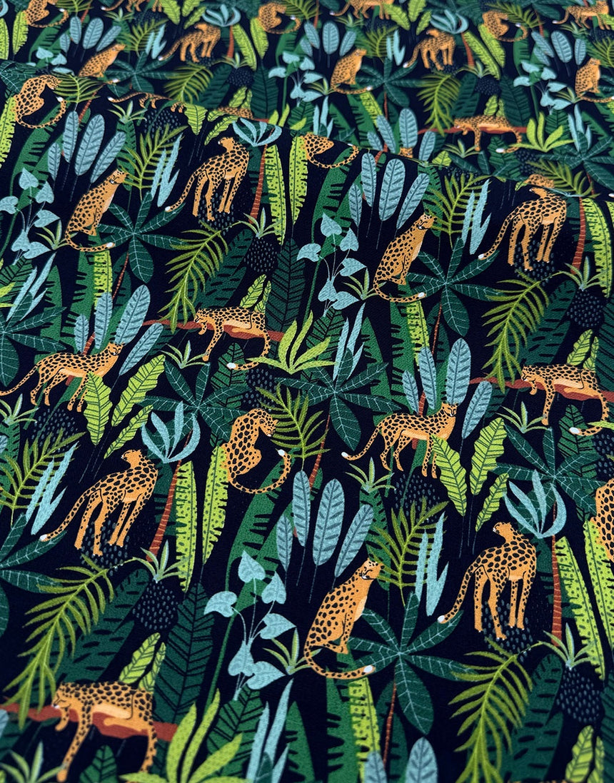 Jungle Cheetahs Cotton Poplin Fabric