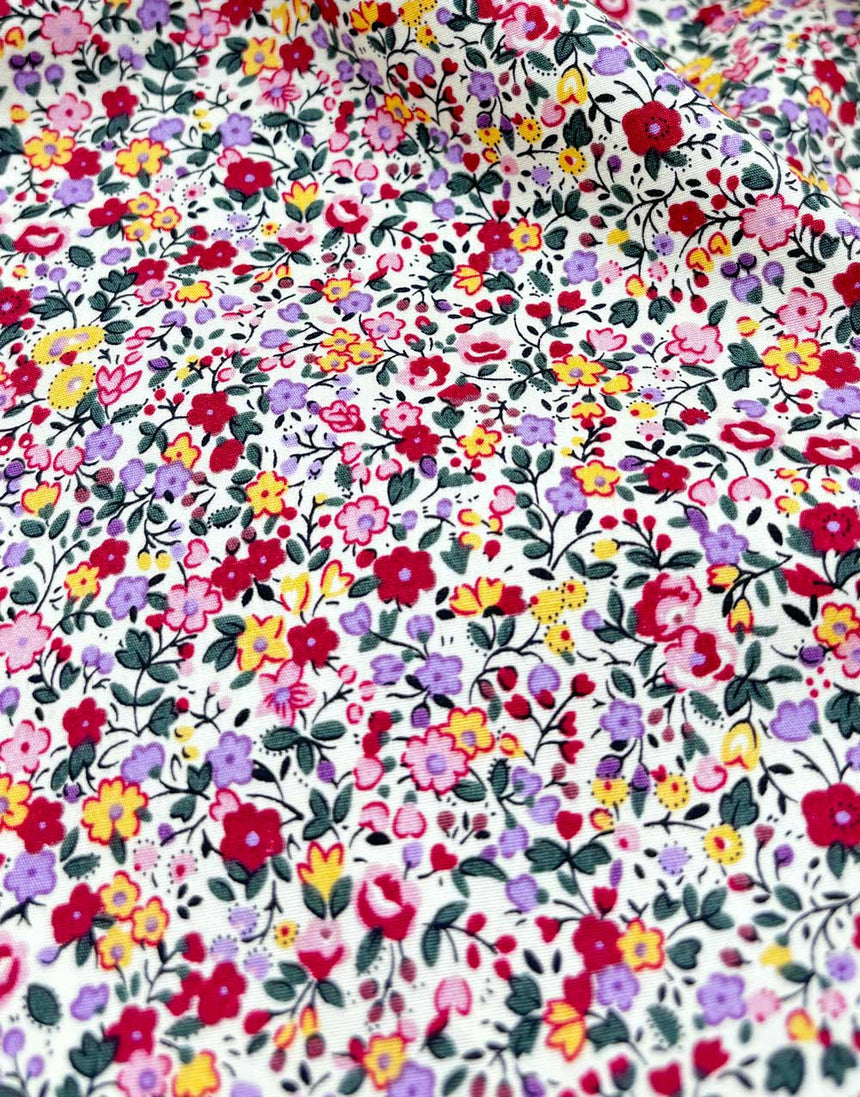 Amelie Ditsy Floral Printed Cotton Poplin Fabric