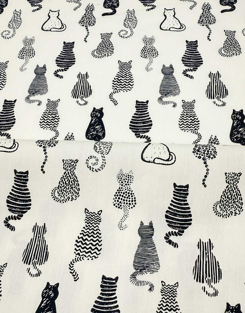 Cat Parade Cotton Poplin Fabric