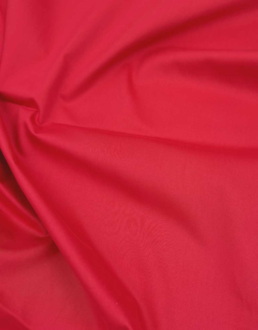 Soft Poppy Red Cotton Peach Sateen Fabric