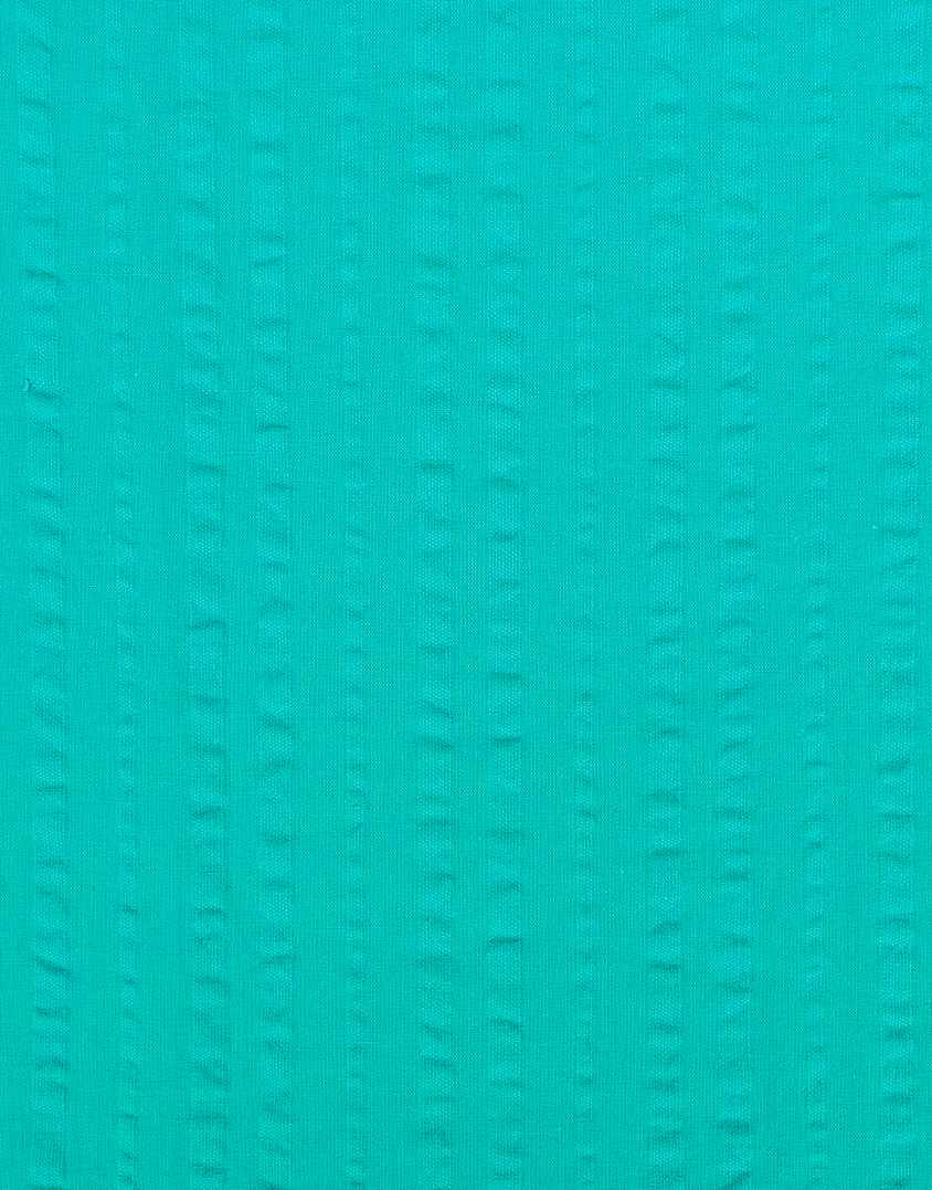 Remnant 1.45m - Aqua Ribbon Seersucker Cotton Fabric