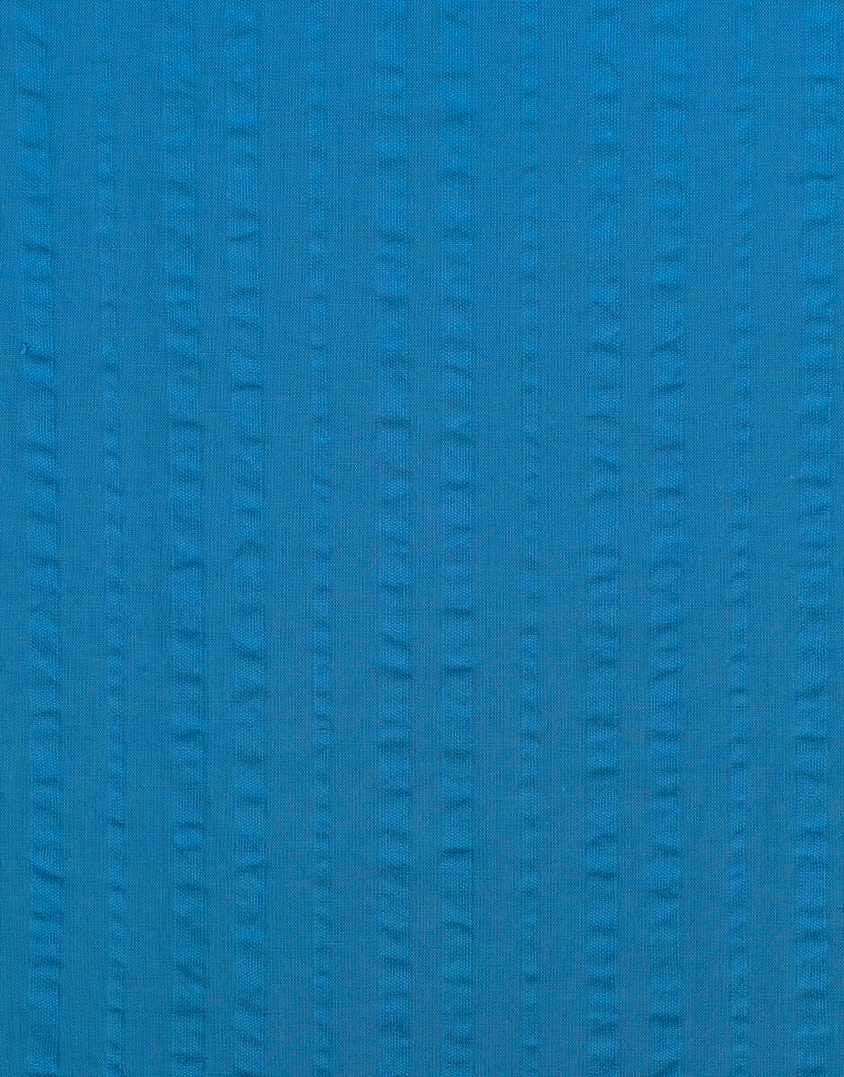 Cobalt Blue Ribbon Seersucker Cotton Fabric