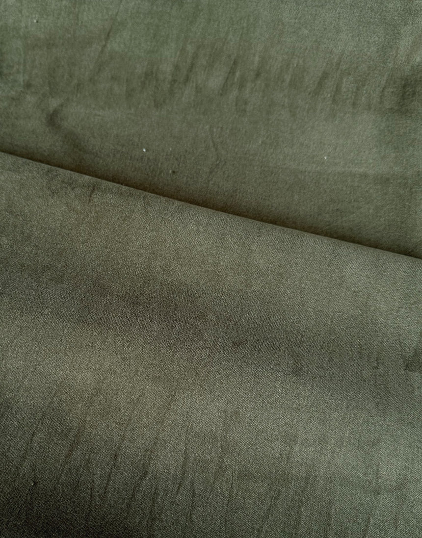 Olive Green Cotton Velvet Fabric