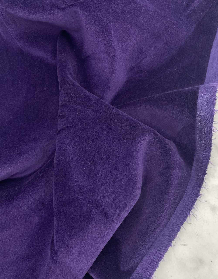 Not Specified Velvet Purple Cotton Velvet Fabric 15686