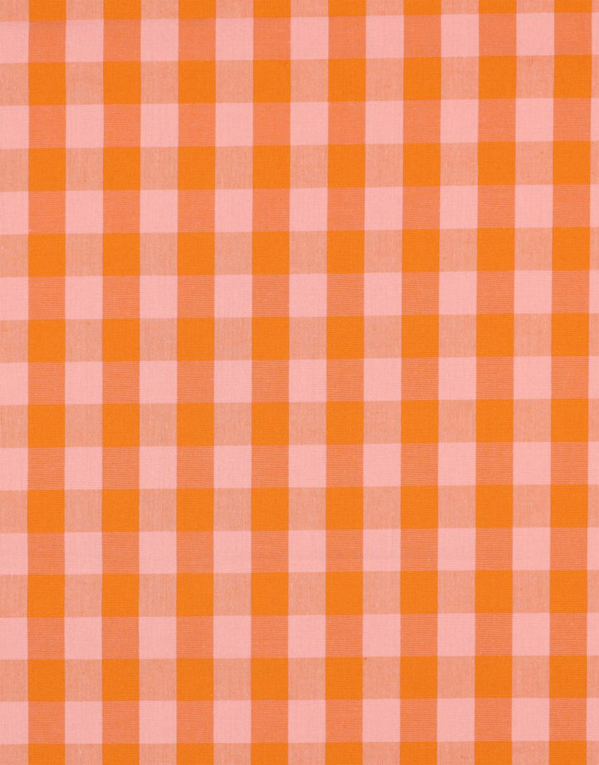 Sunset Picnic Yarn-Dyed Check Cotton Fabric