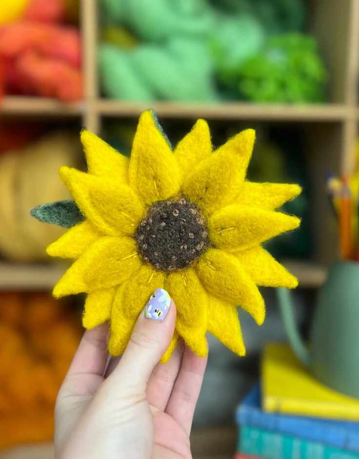 Sunflower Needle Felting Kit, Crafty Kit Company