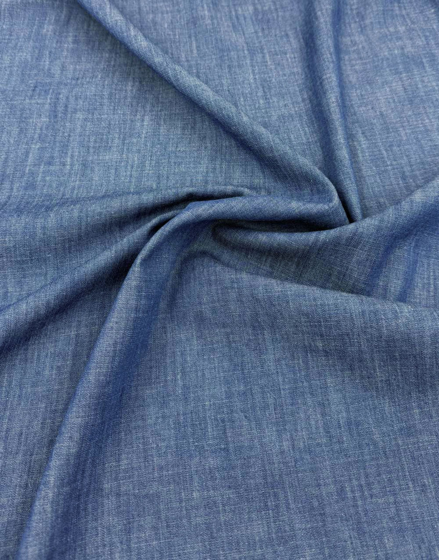 Indigo Blue Denim Slub Fabric