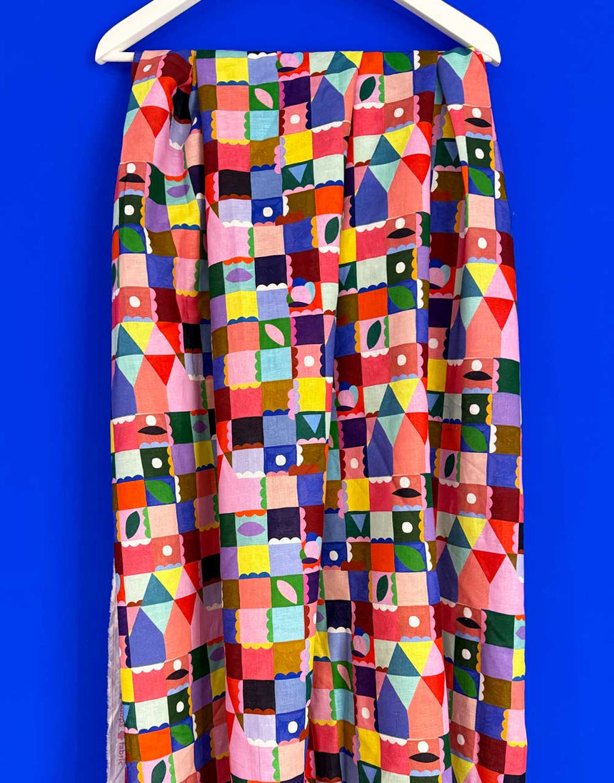 The Artist Colour Palette Small Scale Cotton Linen Fabric, Doops Designs