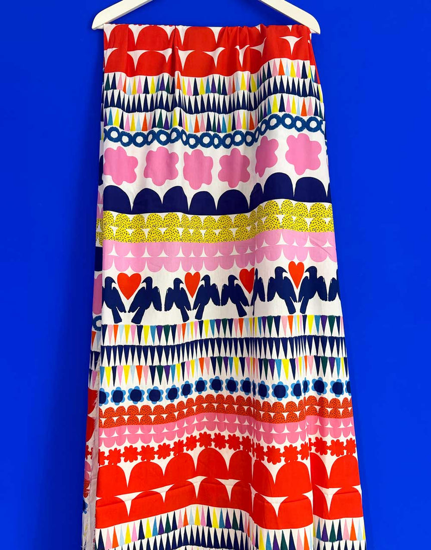 Kooki Love Bird Cotton Poplin Fabric, Doops Designs