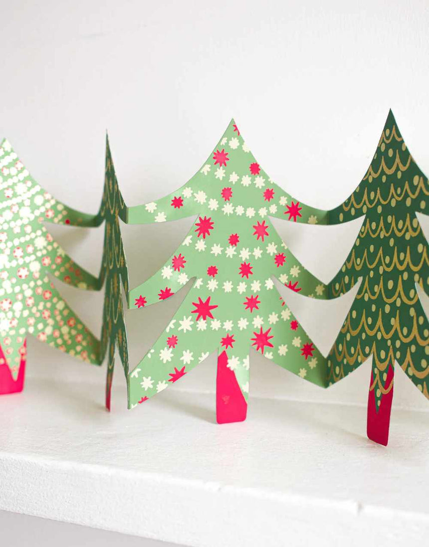 Christmas Tree Concertina Garland, East End Press