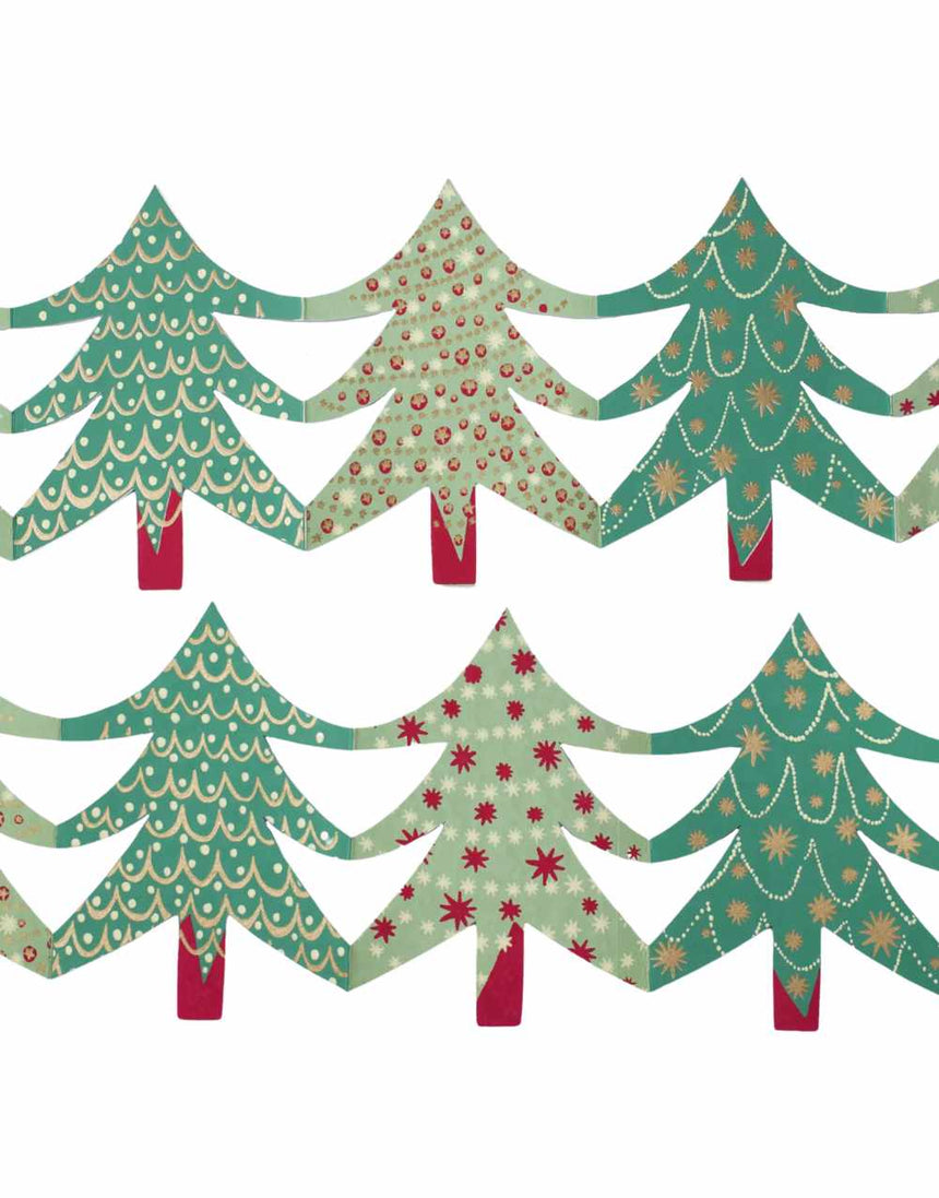 Christmas Tree Concertina Garland, East End Press