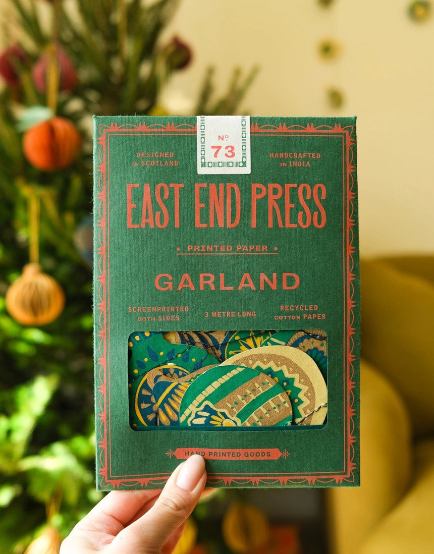 Christmas Ornaments Sewn Paper Garland, East End Press