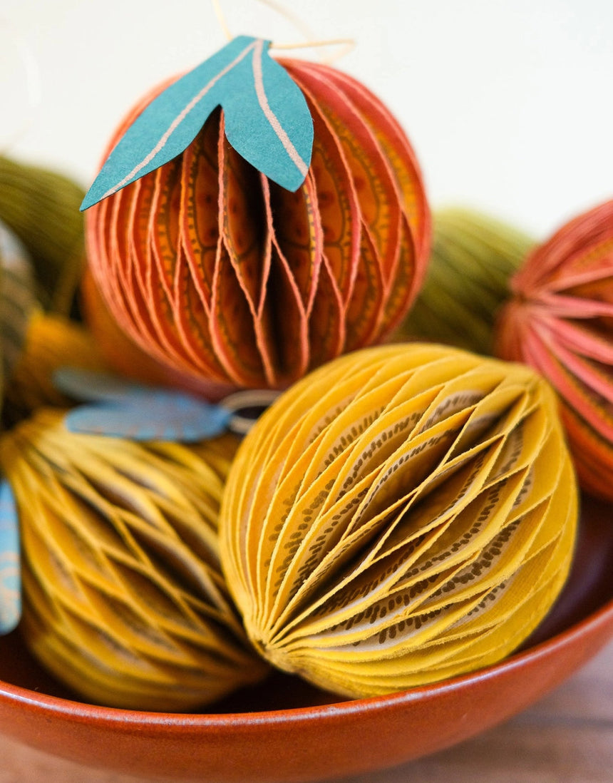 Orange Honeycomb Decoration, East End Press