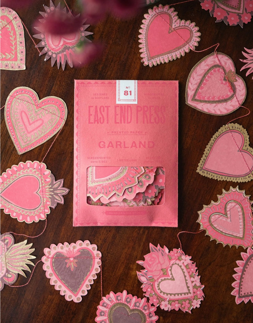 Sweet Hearts Paper Garland, East End Press
