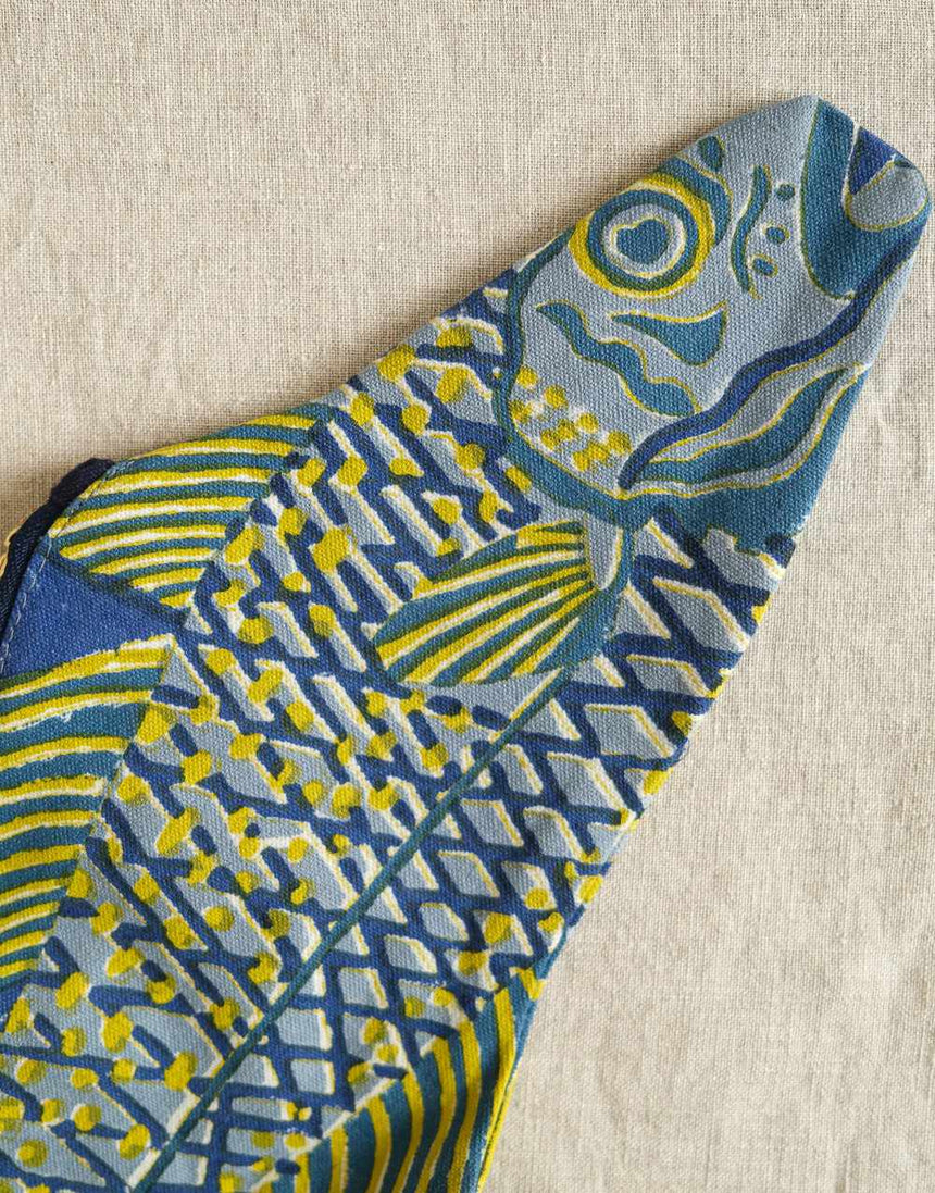 Fish Zipped Fabric Pouch, East End Press