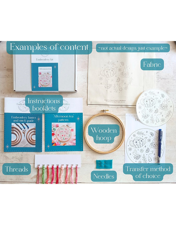 Potted Plants Embroidery Kit, EmBeaRoidery