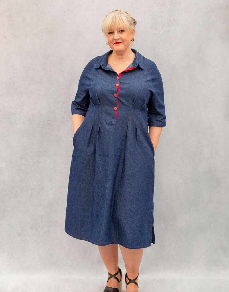 Needlecord Zoe Shirt Dress Complete Dressmaking Kit, Emporia