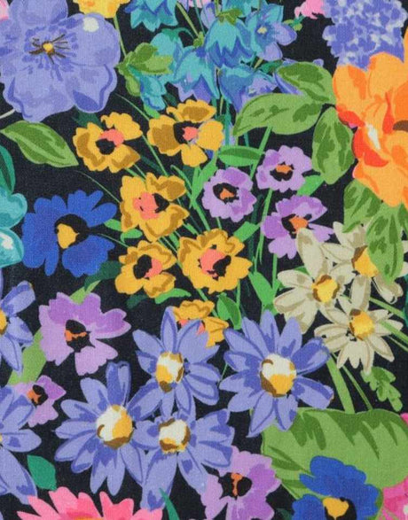 Fabric Godmother Viscose Linen Multicoloured / Floral Linnaea Viscose & Linen Fabric 15916