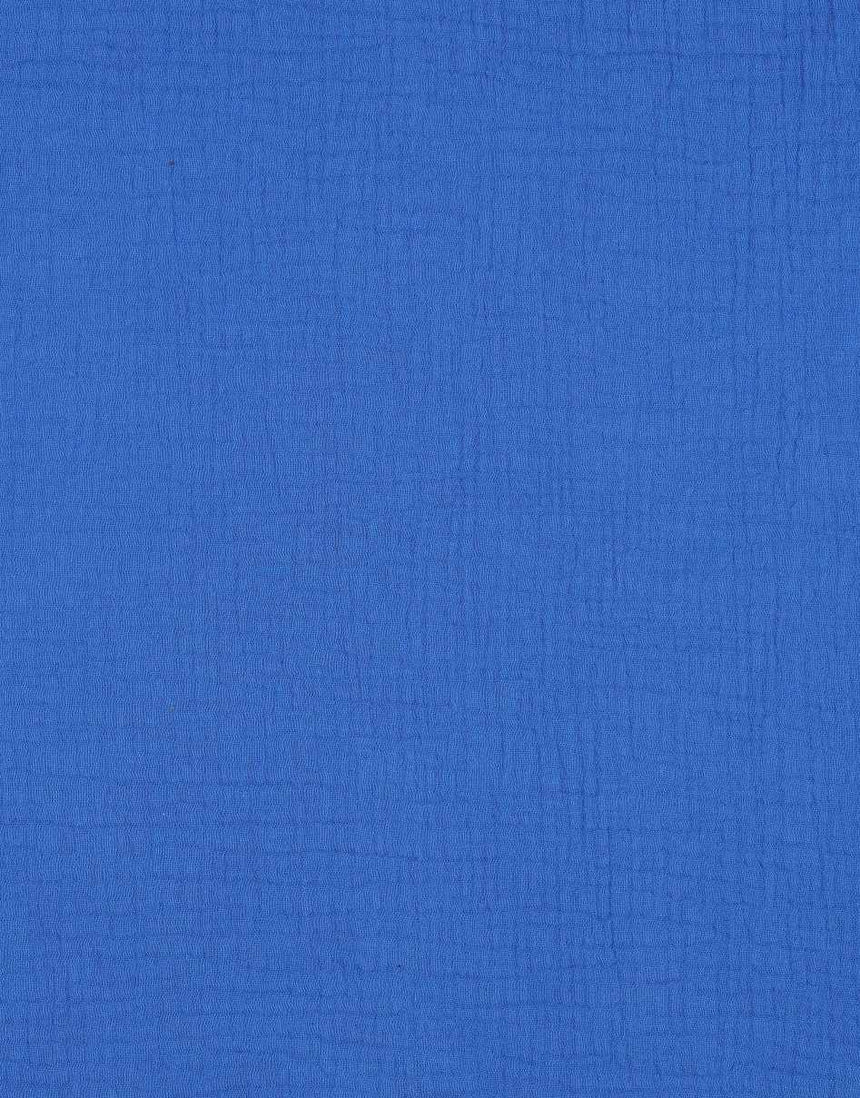 Not Specified Double Gauze Blue / Plain Cobalt Blue Cotton Organic Double Gauze 15381