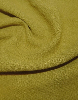 Remnant 40cm - Chartreuse Stonewashed Linen Viscose Fabric