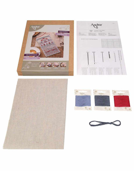 Linen Folk Wall Hanging Sampler Counted Cross Stitch Kit