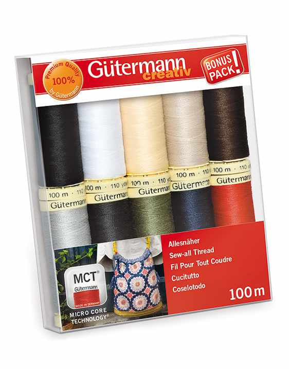 Gutermann Sew-All Thread Set - 10 x 100m Basic Colours