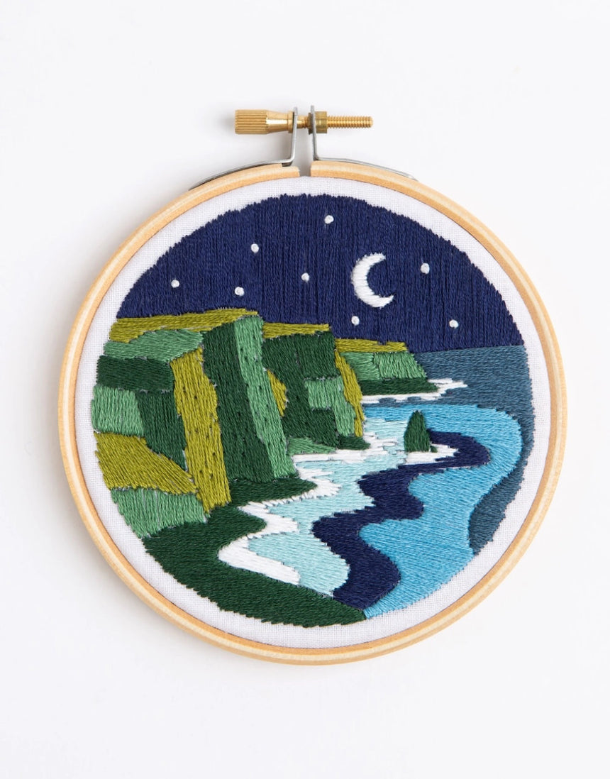 Celtic Cliffs Mini Embroidery Kit, Hawthorn Handmade