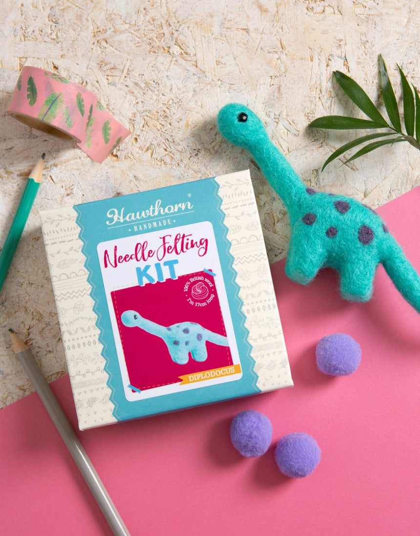 Diplodocus Mini Needle Felting Kit, Hawthorn Handmade