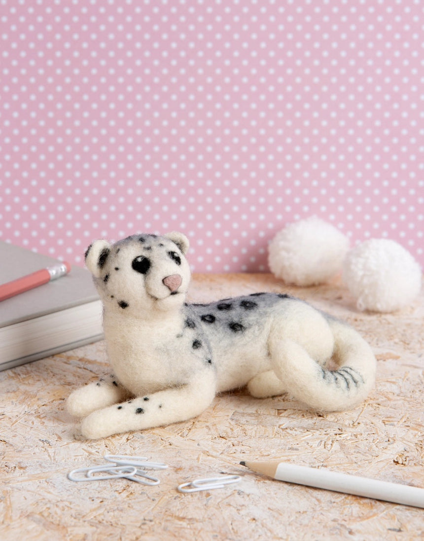 Snow Leopard Needle Felting Kit, Hawthorn Handmade